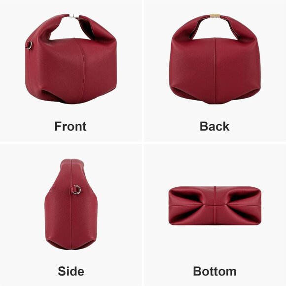 Crossbody Bags Purse Top Handle Bag Chic Dumpling Clutch Designer Small Faux Lea - Picture 3 of 6